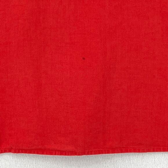 FLAX Linen Dress Womens Medium Orange Sleeveless Shift Scoop Neck Lagenlook - Picture 15 of 16